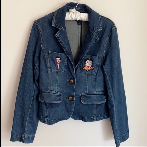 Betty Boop Patches Mossimo Jean Jacket - Picture 14 of 14